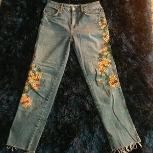 NWOT Free people embroidered jeans